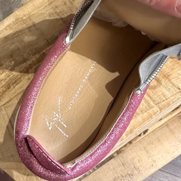 Giuseppe Zanotti Pink Silver Glitter Gail Low-top Sneakers - Picture 10 of 10